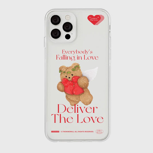 ｜THENINEMALL｜ 큐피드 테디 Clear Phone Case (3 types)