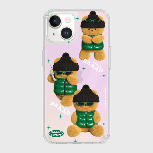 ｜THENINEMALL｜ Pattern Puffer Bad gummy Mirror Phone Case
