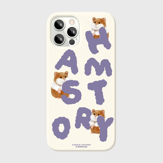 ｜MOMO CASE｜ 524 HAMSTORY(브라운) Phone Case