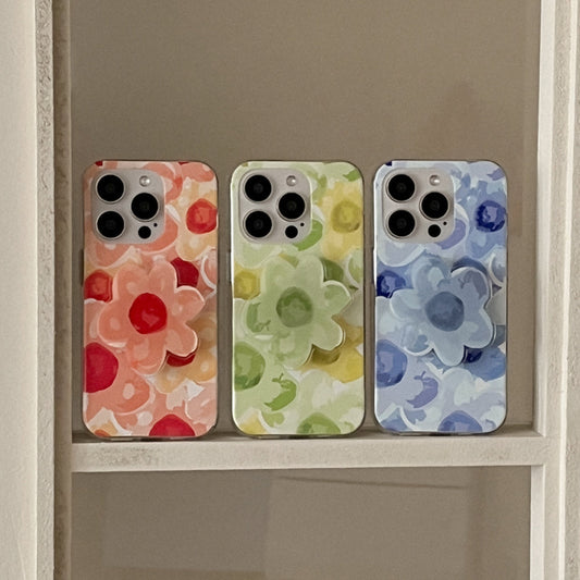 ｜Mademoment｜ Flower Watercolor Design Clear Phone Case (3 Types)