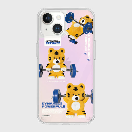 ｜THENINEMALL｜ Pattern Hey Tiger Gym Mirror Phone Case