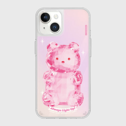 ｜THENINEMALL｜ Pink Light Gummy Mirror Phone Case