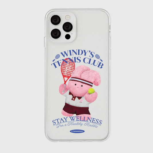 ｜THENINEMALL｜ 윈디 테니스 클럽 Clear Phone Case (3 types)