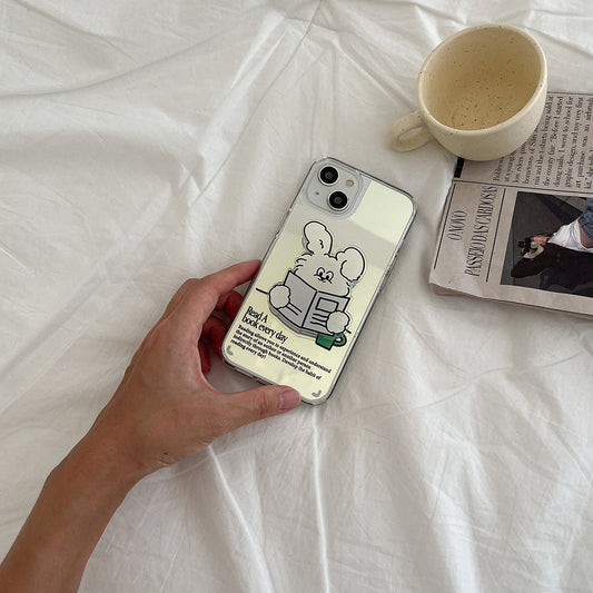 ｜Mademoment｜ Reading Butty Design Glossy Mirror Phone Case