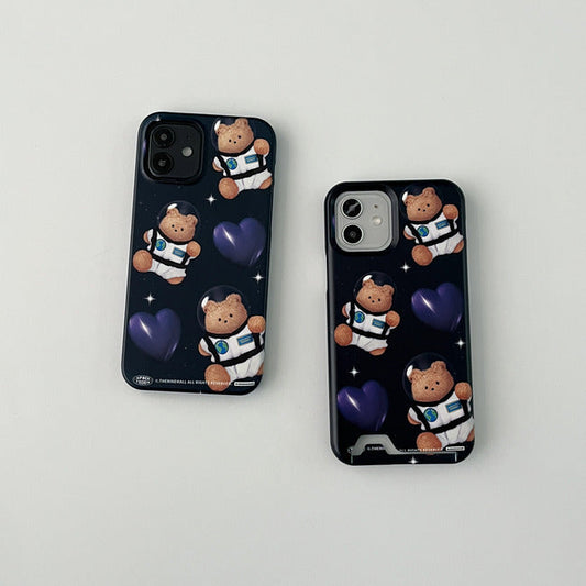 ｜THENINEMALL｜ Pattern Heart Space Hard Phone Case (2 types)