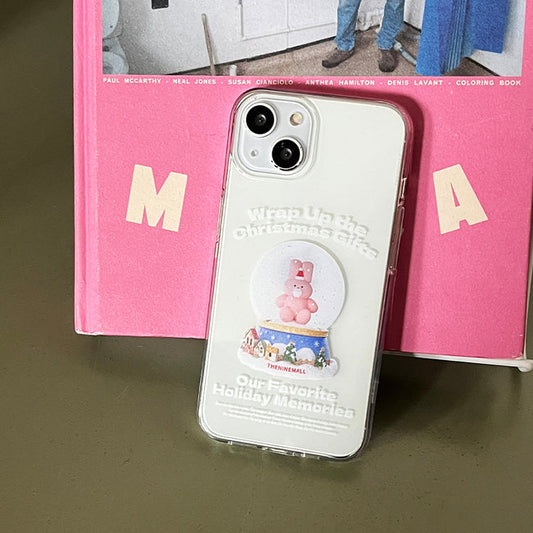 ｜THENINEMALL｜ Windy Snowball Clear Phone Case (3 types)