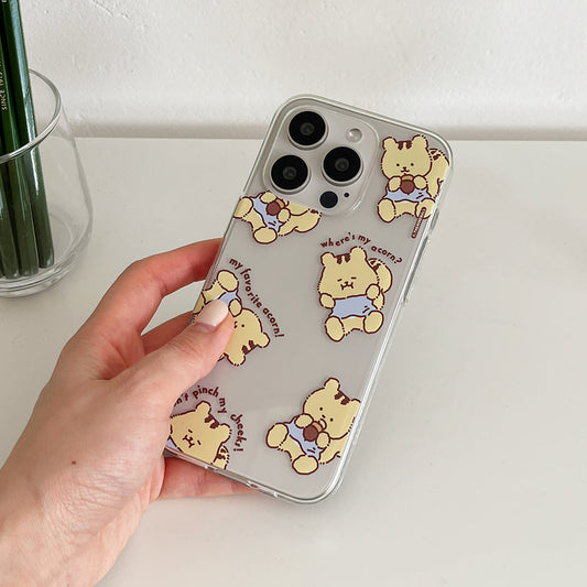 ｜THENINEMALL｜ Pattern Favorite Acorn Clear Phone Case (3 types)
