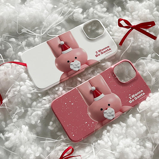 ｜THENINEMALL｜ Windy Wannabe Santa Hard Phone Case (2 types)