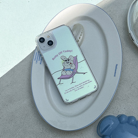 ｜Mademoment｜ Off Today Butty Design Glossy Mirror Phone Case