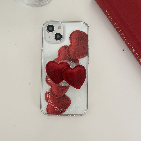 ｜Mademoment｜ Twofold Love Lettering Design Clear Phone Case (4 Types)