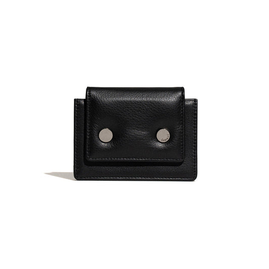 ｜Fennec｜ CIRCLE PADDING ACCORDION POCKET - BLACK
