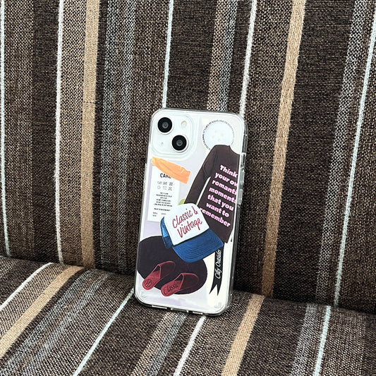 ｜Mademoment｜ Chilly Outside Sticker Design Glossy Mirror Phone Case