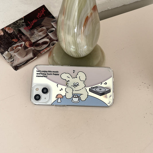 ｜Mademoment｜ Enjoy Music Butty Design Glossy Mirror Phone Case