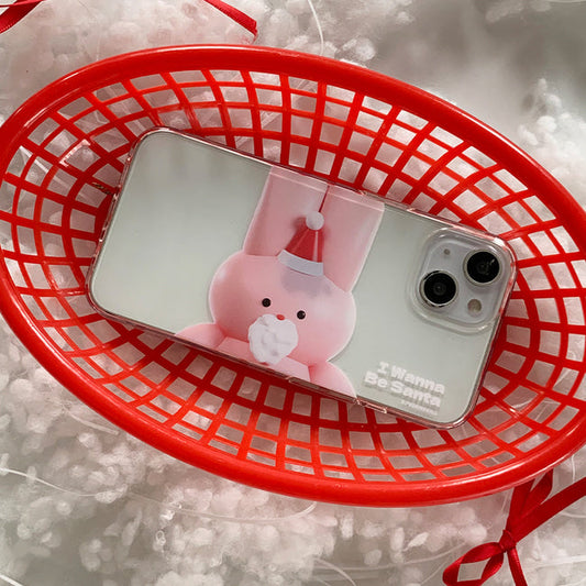 ｜THENINEMALL｜ Windy Wannabe Santa Clear Phone Case (3 types)