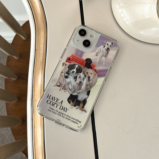 ｜Mademoment｜ Cozy Rest Day Design Glossy Mirror Phone Case