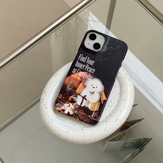 ｜THENINEMALL｜ Photo Camping Ppokku Hard Phone Case (2 types)