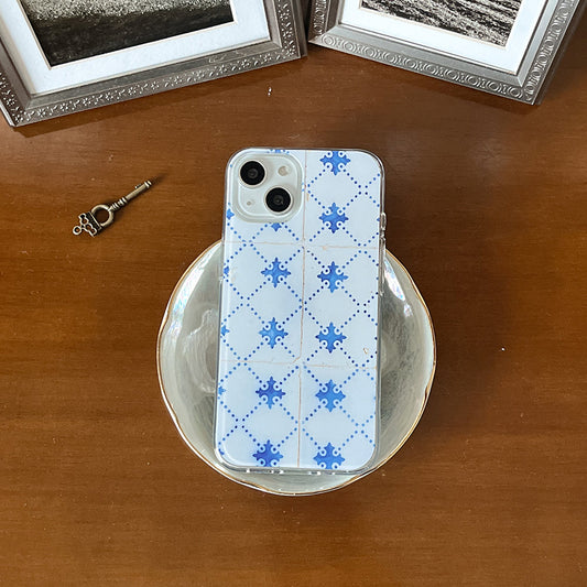 ｜Mademoment｜ Old White Tile Design Clear Phone Case (3 Types)