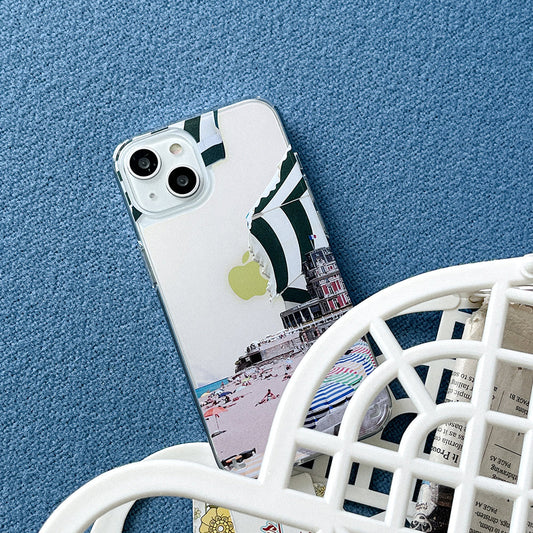 ｜Mademoment｜ Color Beach Design Glossy Mirror Phone Case