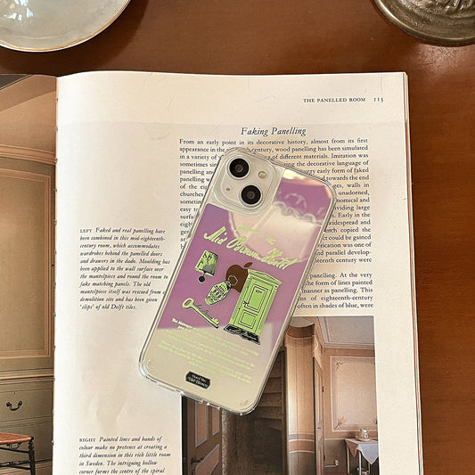 ｜Mademoment｜ Hotel The Mid Brown Design Glossy Mirror Phone Case