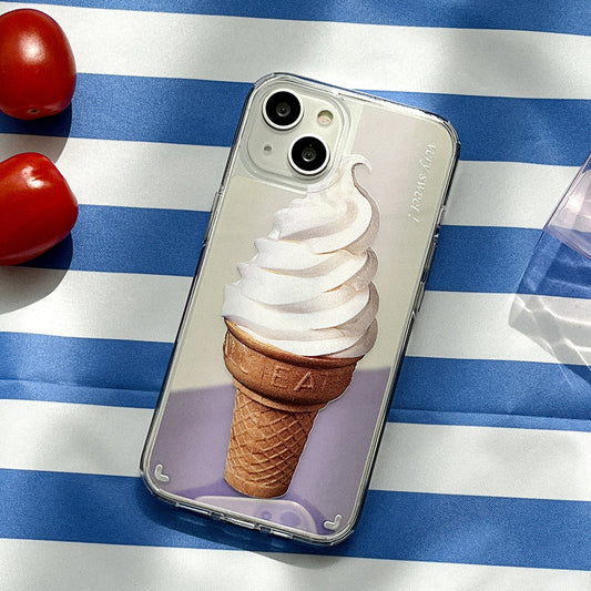｜Mademoment｜ Sweet Ice Cream Design Glossy Mirror Phone Case