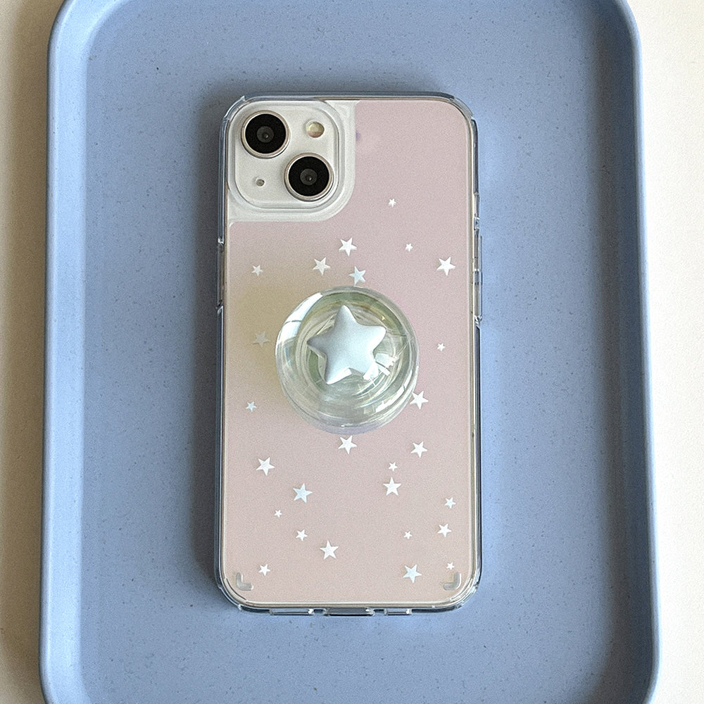 ｜Mademoment｜ Twinkle Star Pattern Design Glossy Mirror Phone Case