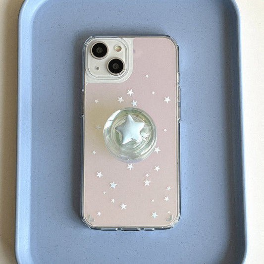 ｜Mademoment｜ Twinkle Star Pattern Design Glossy Mirror Phone Case