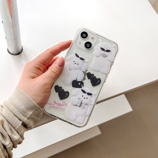 ｜THENINEMALL｜ Pattern Bad Puppy Outfits Clear Phone Case (3 types)