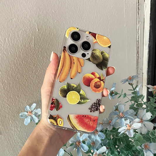 ｜Mademoment｜ Juice Fruits Design Clear Phone Case (3 Types)