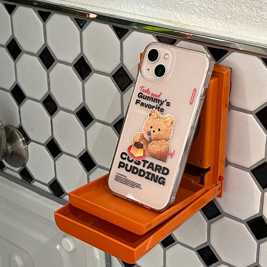 ｜THENINEMALL｜ Pudding Gummy Clear Phone Case (3 types)