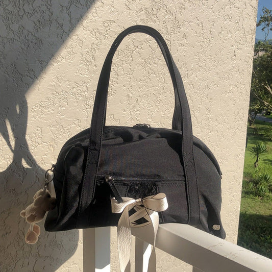 ｜ovuni｜ DAILY RIBBON GYM BAG (BLACK)