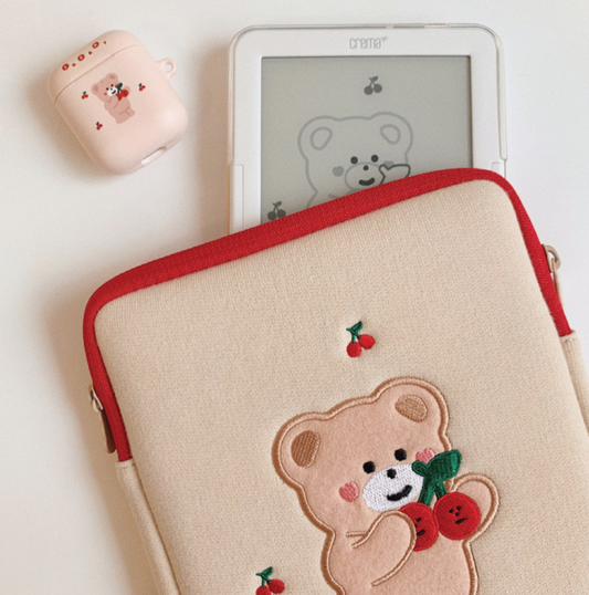 ｜malling booth｜ Bebe and Cherry Laptop Case/ Ipad Pouch
