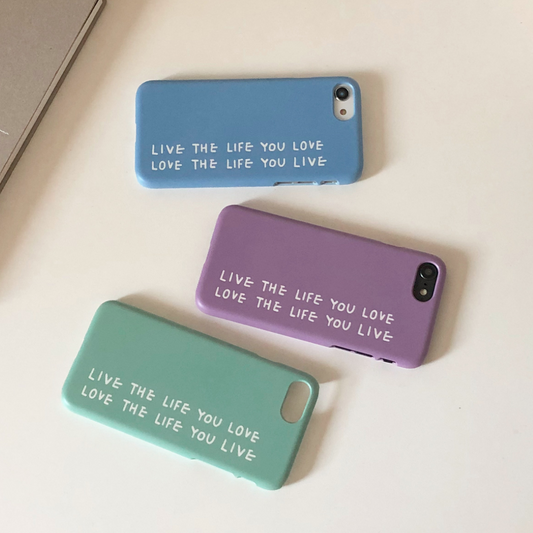 ｜bora and｜ Live the Life You Love Matte Hard Case