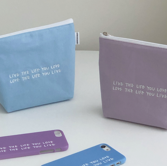 ｜bora and｜ Live the Life You Love Pouch