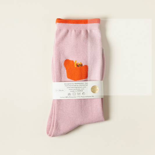 ｜WARMGREYTAIL｜ ARMCHAIR SOCKS (PINK)