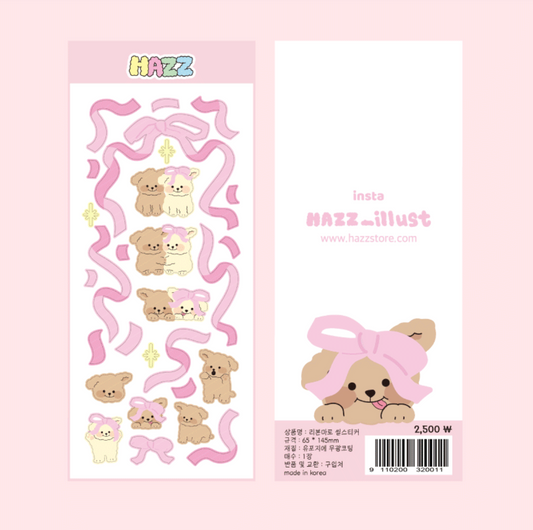 ｜HAZZ｜ Pink Ribbon Maro Sticker
