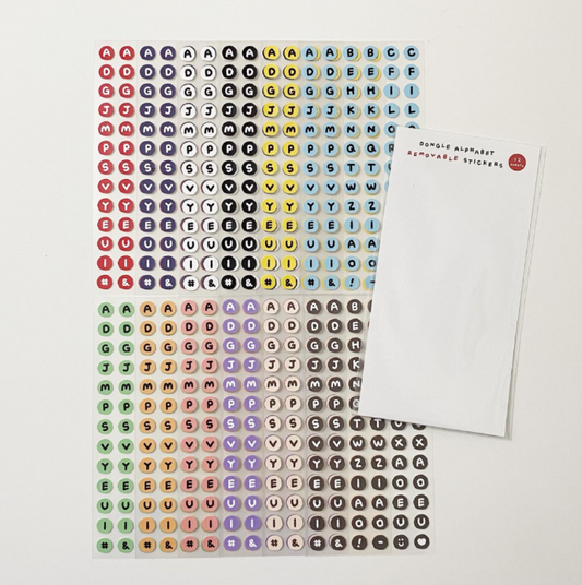 ｜TETEUM｜ DONGLE ALPHABET & NUMBER STICKERS