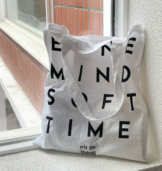 ｜eune mind｜ Typography Linen Bag
