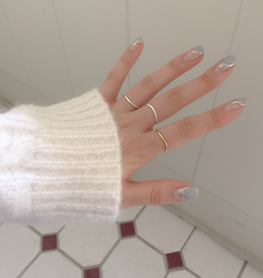 ｜moat｜ Slim Wave Ring (925silver)