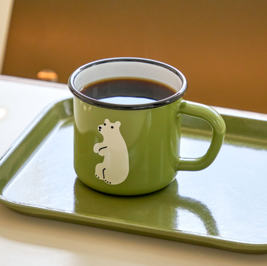 ｜WARMGREYTAIL｜ HUGGY BEAR OLIVE MUG CUP 350ml