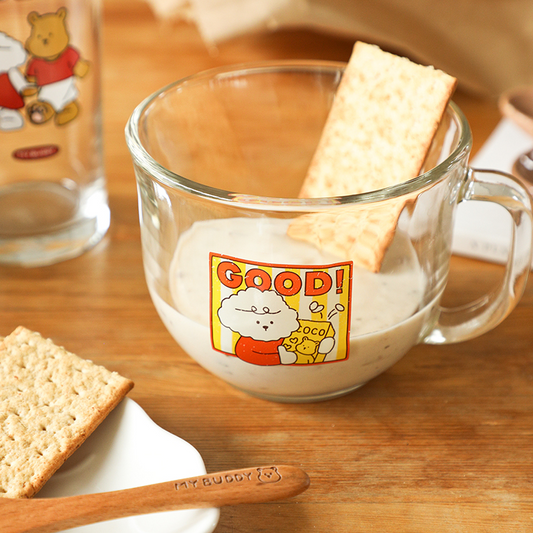 ｜Dailylike｜ My Buddy Cereal Mug +  Wood Spoon Set