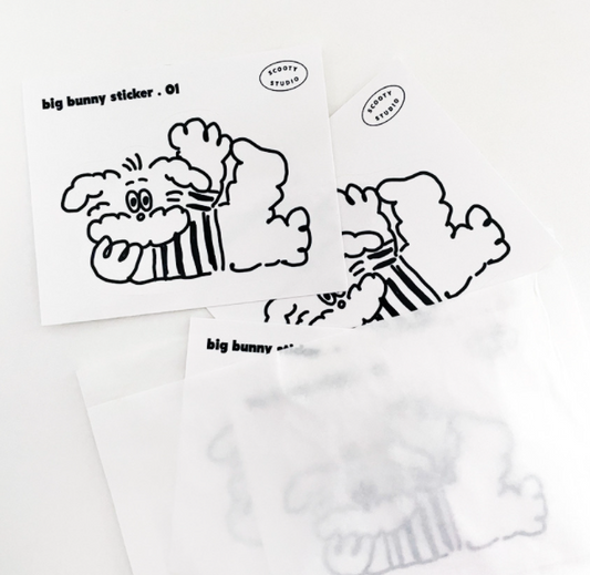 ｜scooty studio｜ Big Bunny Sticker 01