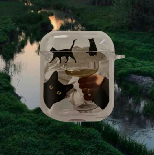 ｜coe studio｜ Black Cat AirPods Case