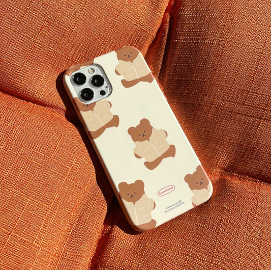 ｜MOMO CASE｜ 424 곰파카(크림) Phone Case