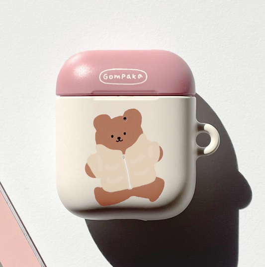 ｜MOMO CASE｜ 424 곰파카(크림) Airpods Case