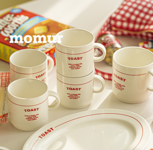 ｜momur｜ TOAST Mug Red (2Colour, 2Size)