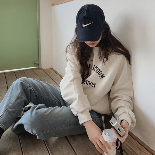 ｜SLOWAND｜ Daily Loose Fit Cotton Sweatshirt