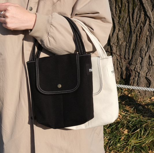 ｜noh｜ Cover Mini Bag (Ivory/ Black)