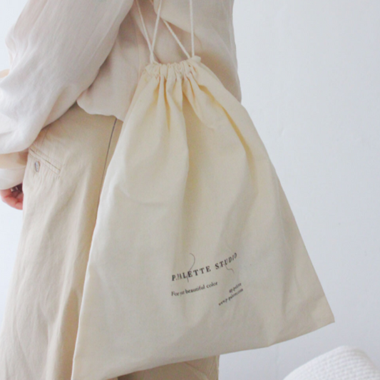 ｜p.palette｜ Signature Logo Cotton Pouch
