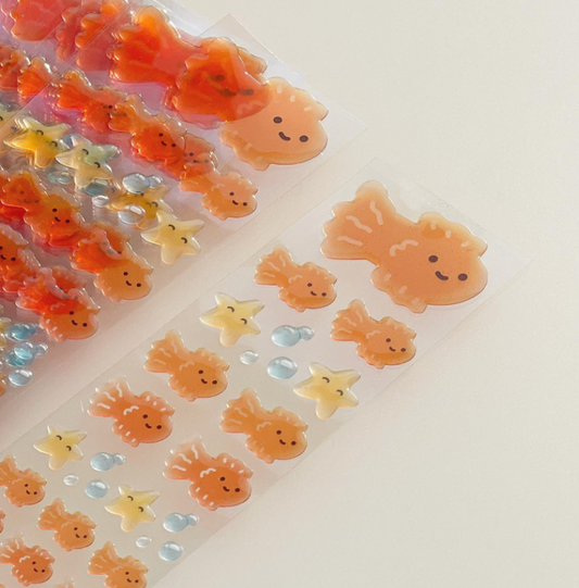 ｜HOOKKA HOOKKA STUDIO｜ Fish Epoxy Seals Sticker