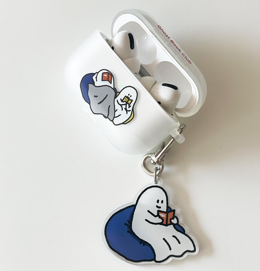 ｜PERCENTAGE｜ Ghost Book Club Airpods Case